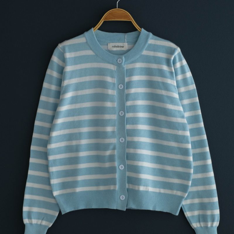 Emera Stripe Cardi Blue