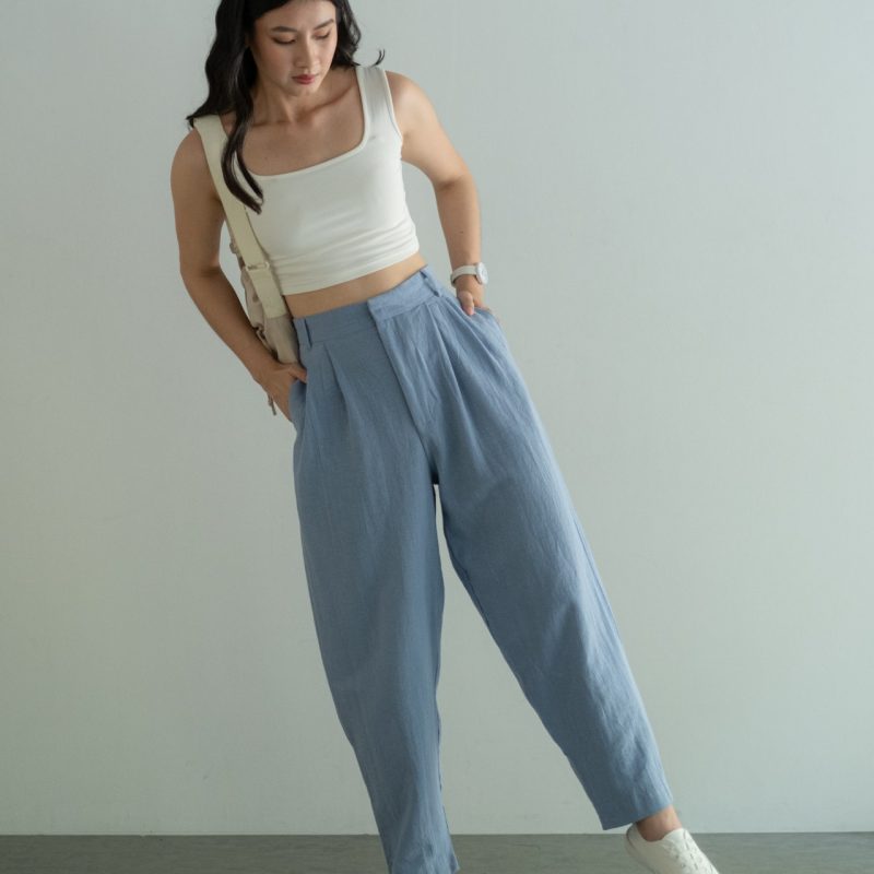 Amy Barrel Pants Blue