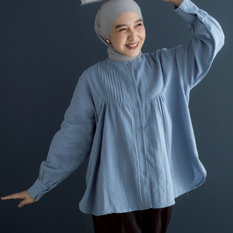 Inez Shirt Kode Mr 2498 Blue