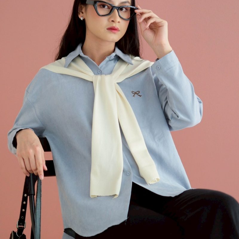 Yamile Shirt Kode 350F Blue